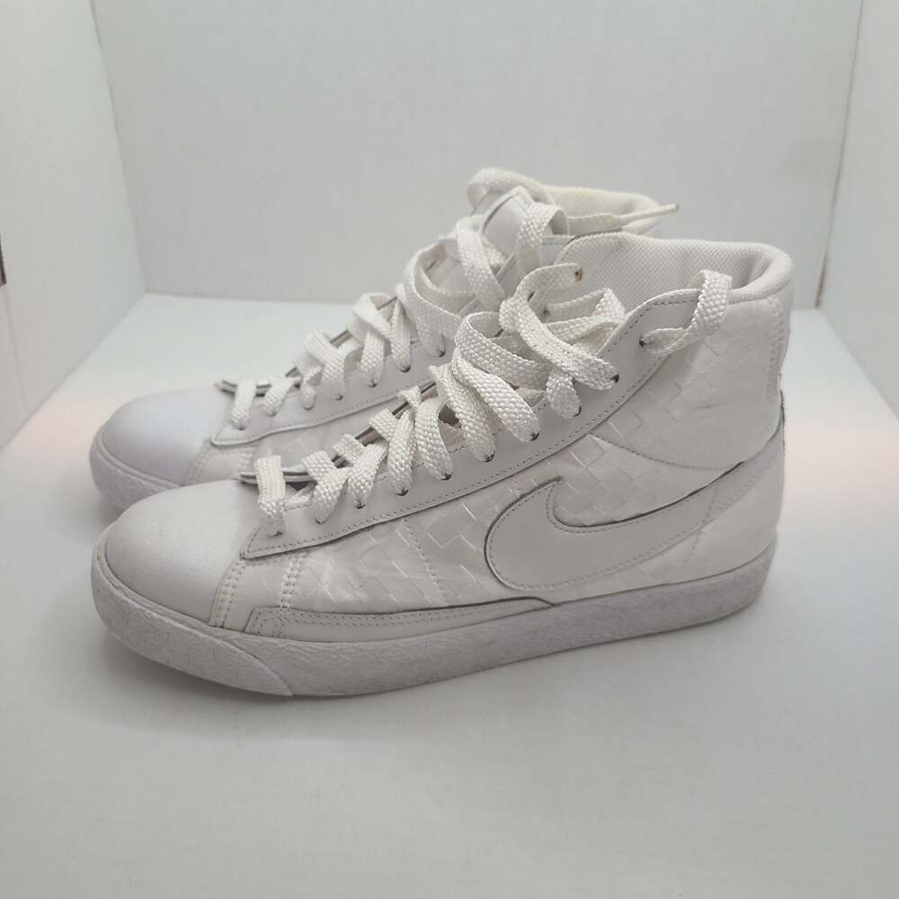 Nike Blazer Mid Woven White Women's Size 9 Sneakers Shoes 317808-114 Vintage 200